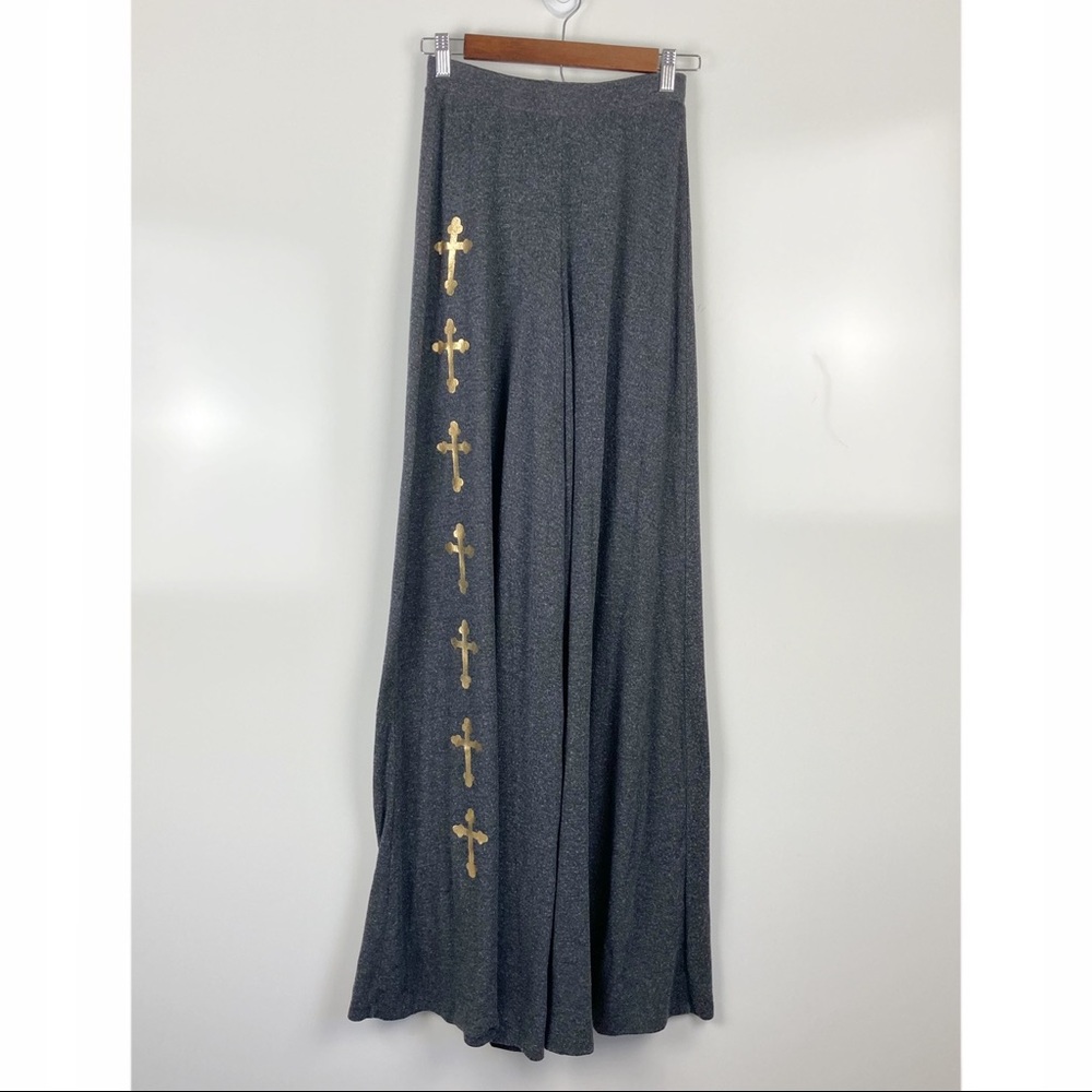 Wildfox Hendrix Gray Cross Pants Sz XS